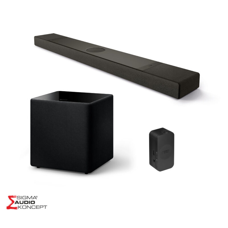 Kef Xio Soundbar + Kube 12 Mie + Kw2 Wireless Adapter Sigma Audio