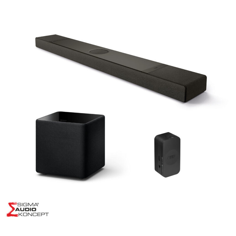 Kef Xio Soundbar + Kube 8 Mie + Kw2 Wireless Adapter Sigma Audio